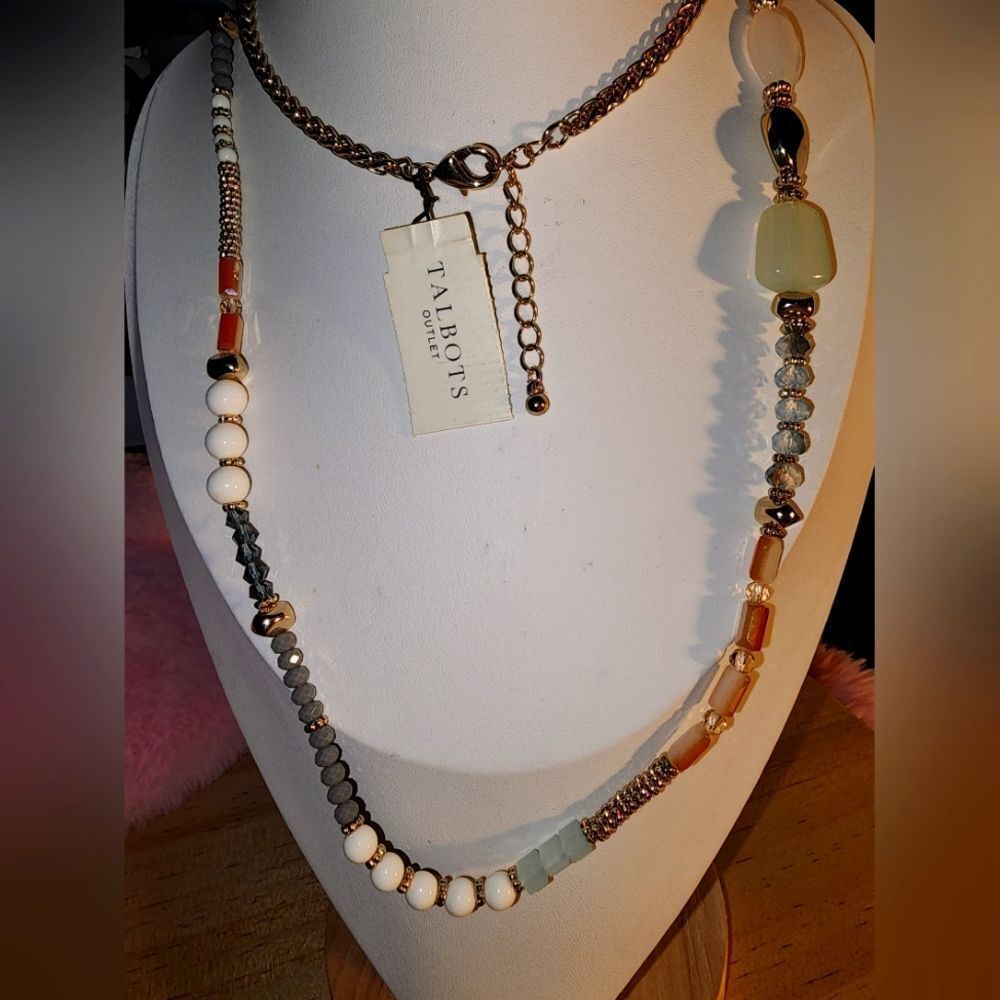 Talbots Women's Multicolor Beaded Necklace NWT